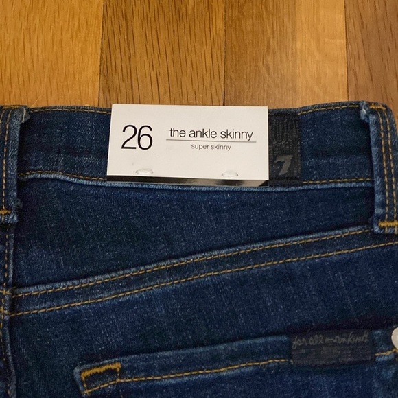 NWT 7 For All Mankind Women’s Blue Ankle Skinny Jeans Size 26 - Picture 10 of 10